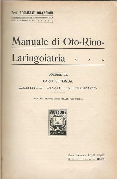 MANUALE DI OTO-RINO-LARINGOIATRIA - Volume II - Parte seconda | Immagine Gallery 2