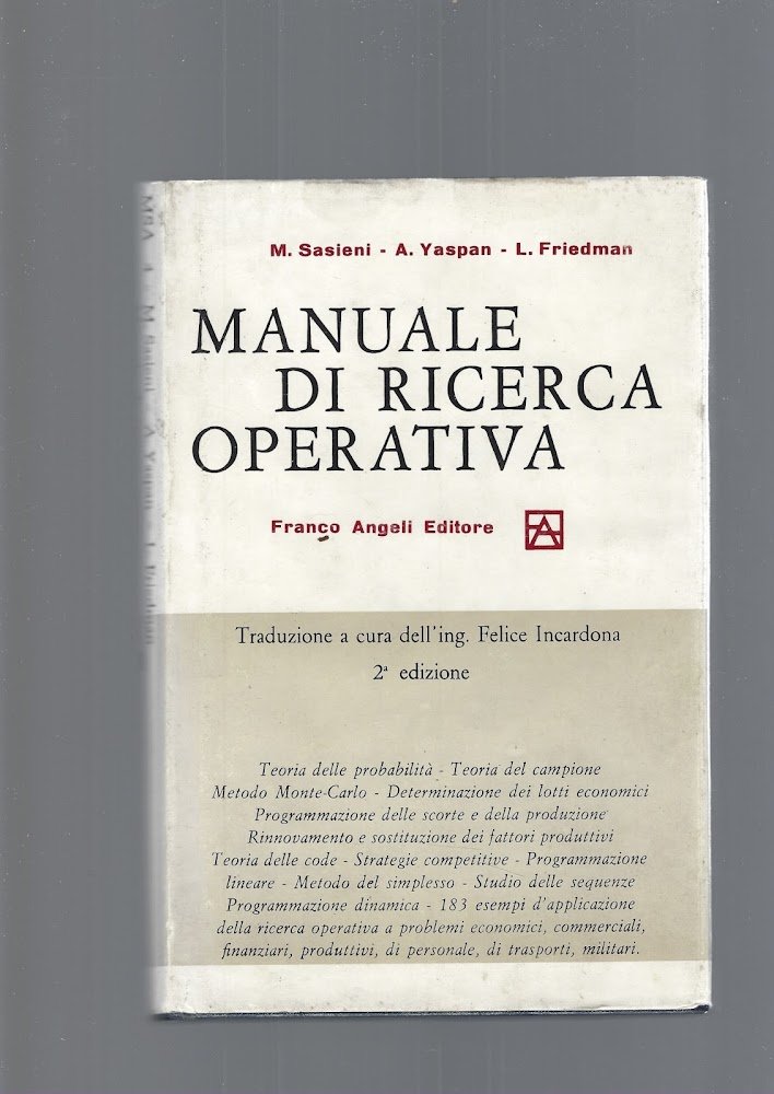 MANUALE DI RICERCA OPERATIVA