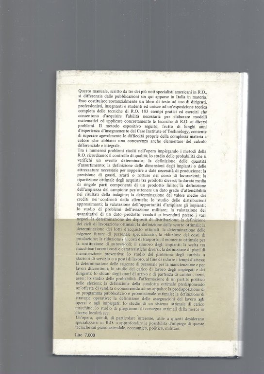 MANUALE DI RICERCA OPERATIVA