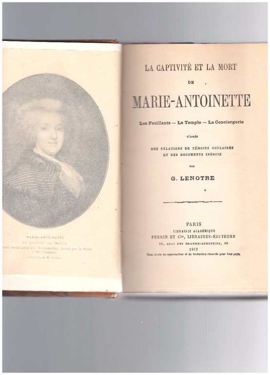 MARIE-ANTOINETTE (la Captivitè et la Mort)