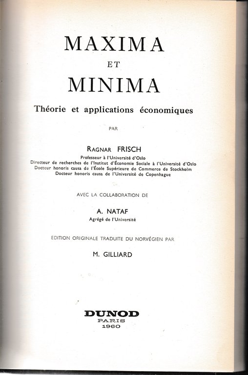 Maxima et minima. Théorie et applications économiques | Immagine Gallery 2