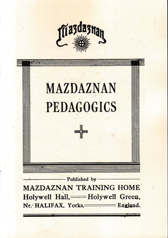 Mazdaznan Pedagogics