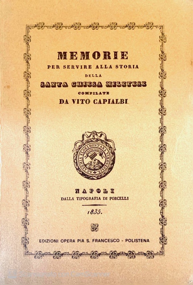 Memorie per servire alla storia della Santa chiesa miletese