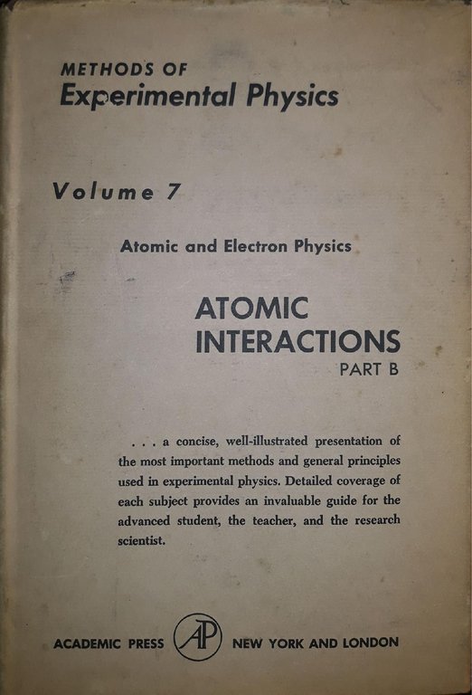 Methods of experimental physics. Volume 7, Part B: Atomic interactions | Immagine Gallery 2