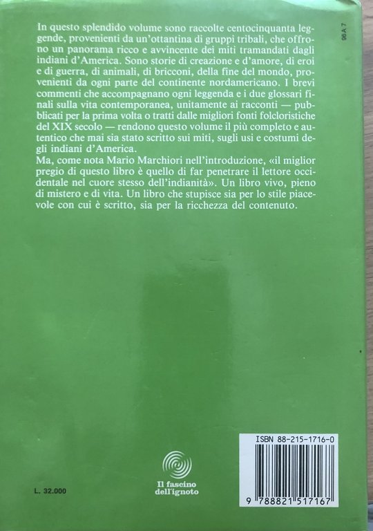 Miti e leggende degli indiani d'America.