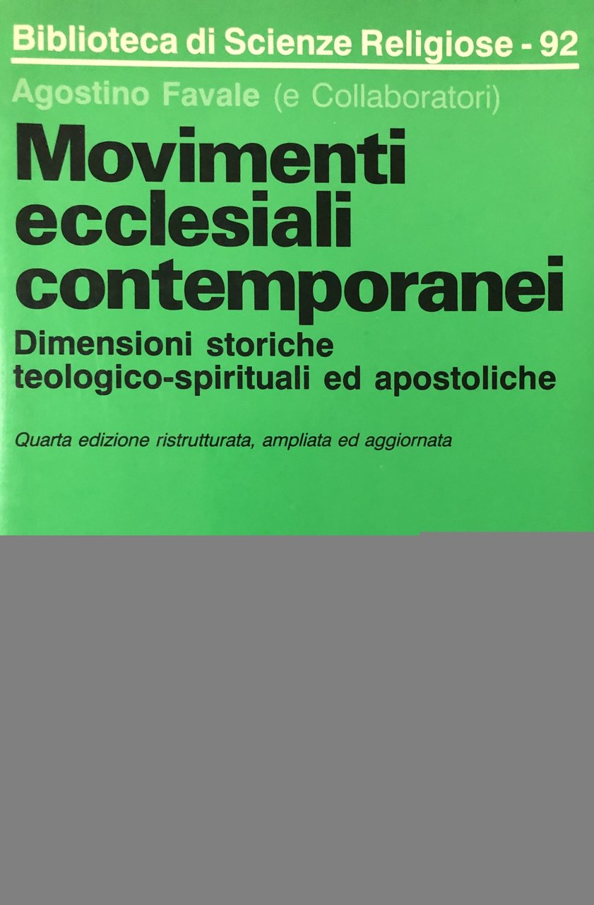 Movimenti ecclesiali contemporanei.