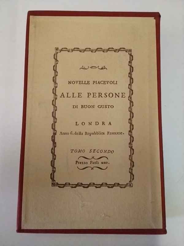 Novelle piacevoli alle persone di buon gusto. Tomo secondo. | Immagine principale