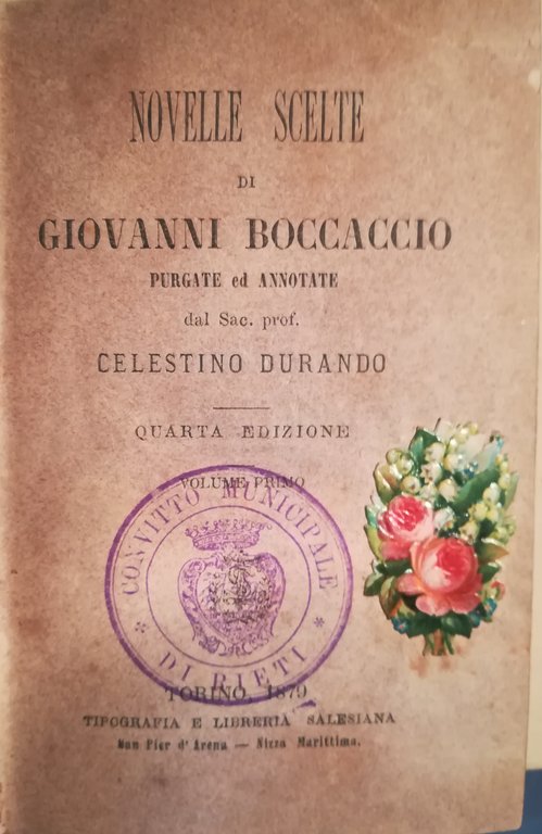 Novelle scelte di Giovanni Boccaccio purgate ed annotate da Celestino …