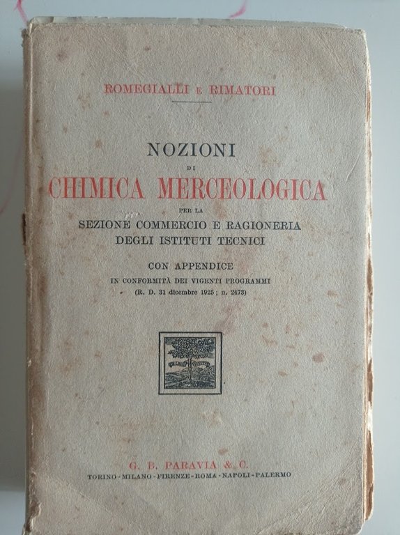 Nozioni di chimica merceologica