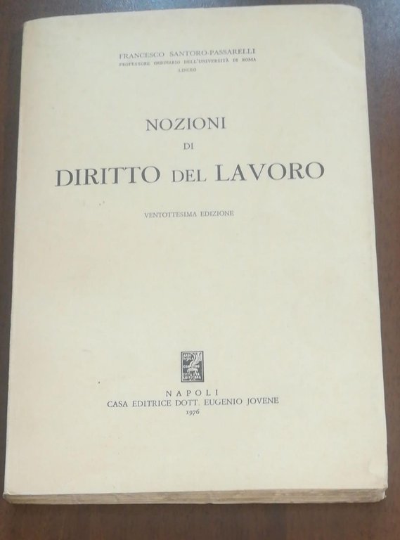 NOZIONI DI DIRITTO DEL LAVORO