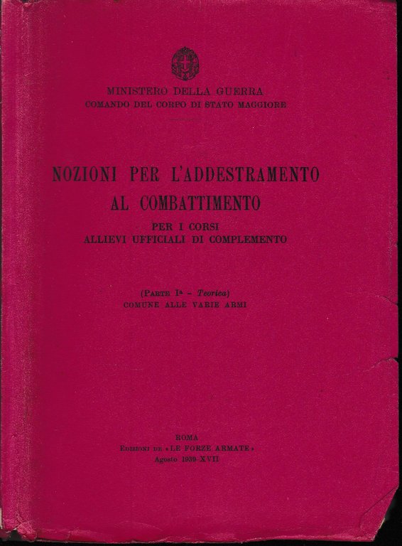 Nozioni per l'addestramento al combattimento, parte prima - teorica
