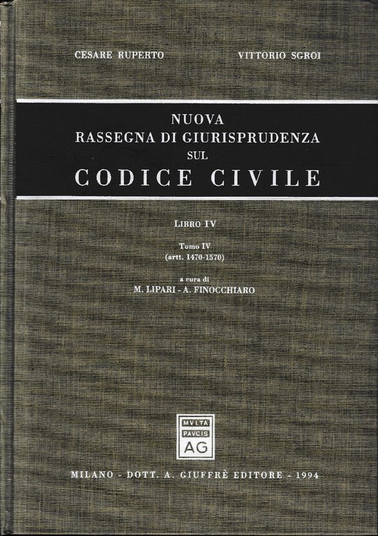 Nuova rassegna di giurisprudenza sul Codice civile (4/4) Artt. 1470-1570 | Immagine Gallery 2
