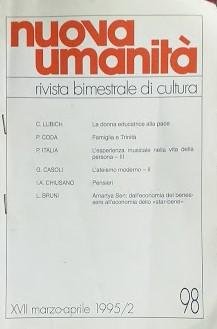 Nuova Umanità. Rivista bimestrale di cultura, marzo-aprile 1995/2