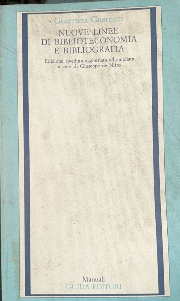 nuove linee di biblioteconomia e bibliografia