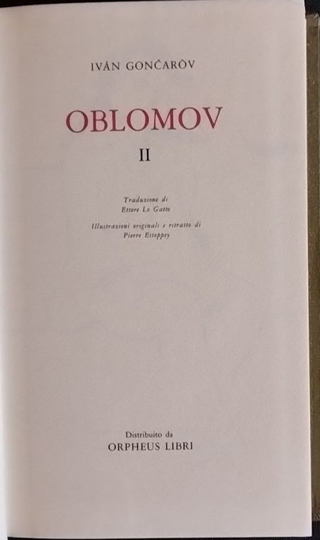 Oblomov I e II