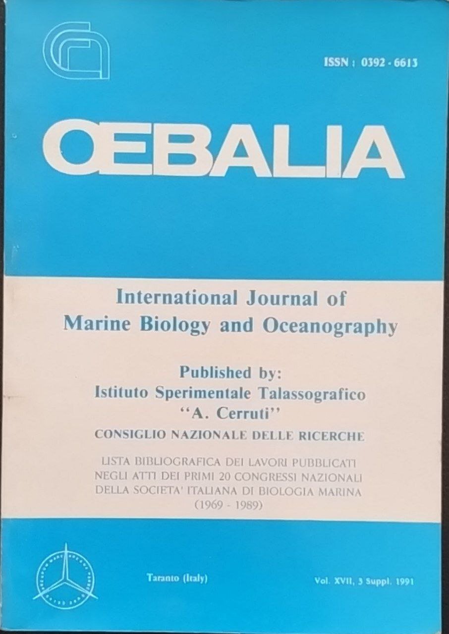 Oebalia. International Journal of Marine Biology and Oceonography | Immagine principale