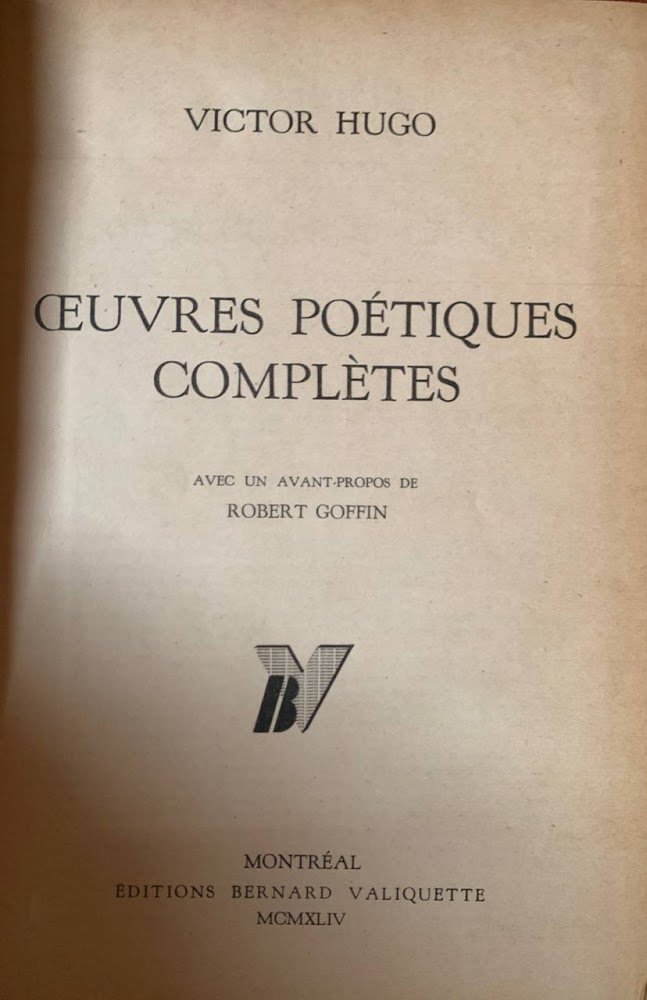 Oeuvres poetiques completes