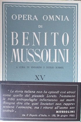 Opera Omnia di Benito Mussolini, vol. XV