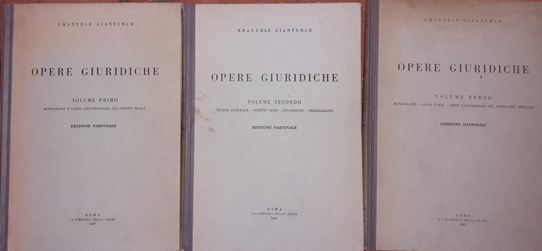 Opere giuridiche. Edizione nazionale. Vol. I - Monografie e corso …
