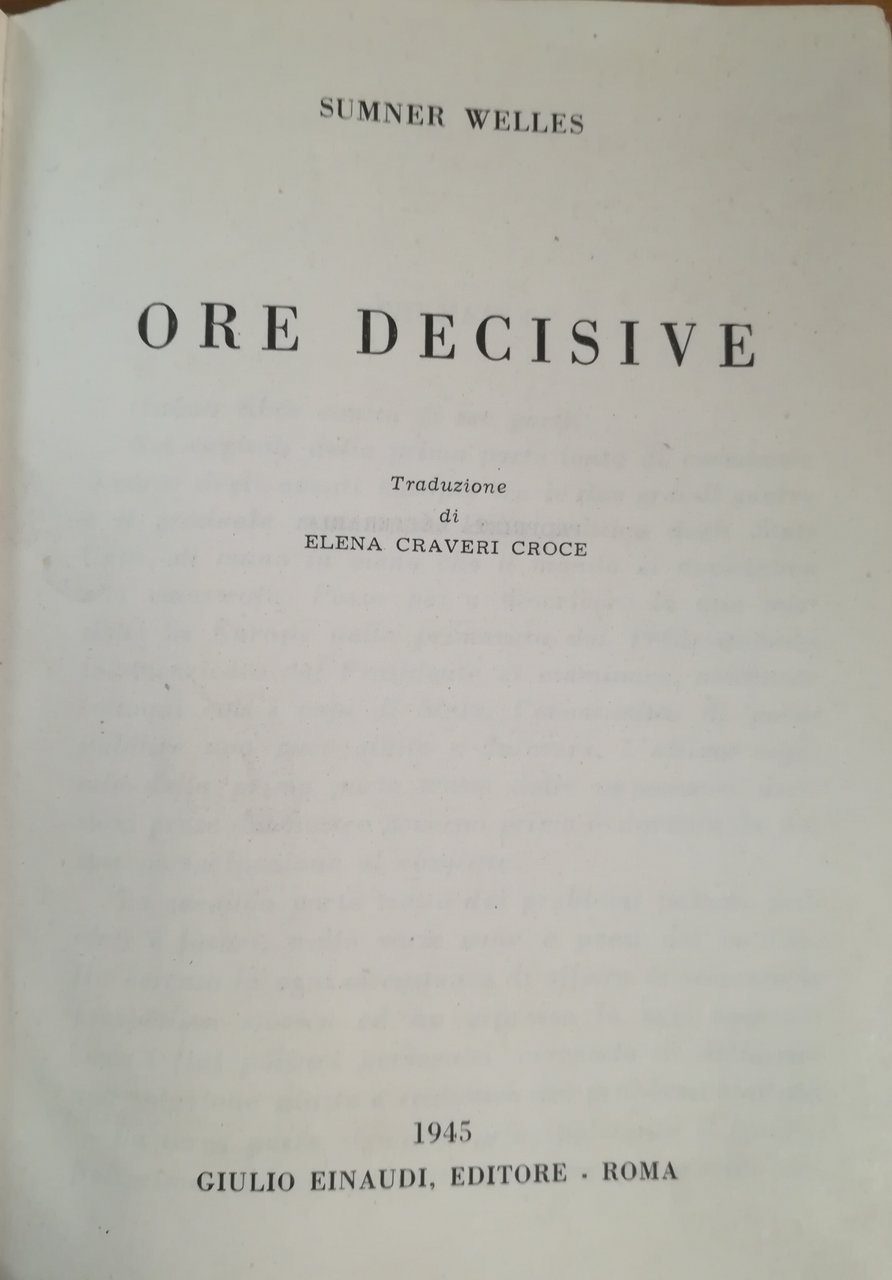 Ore decisive (The Time for Decision).