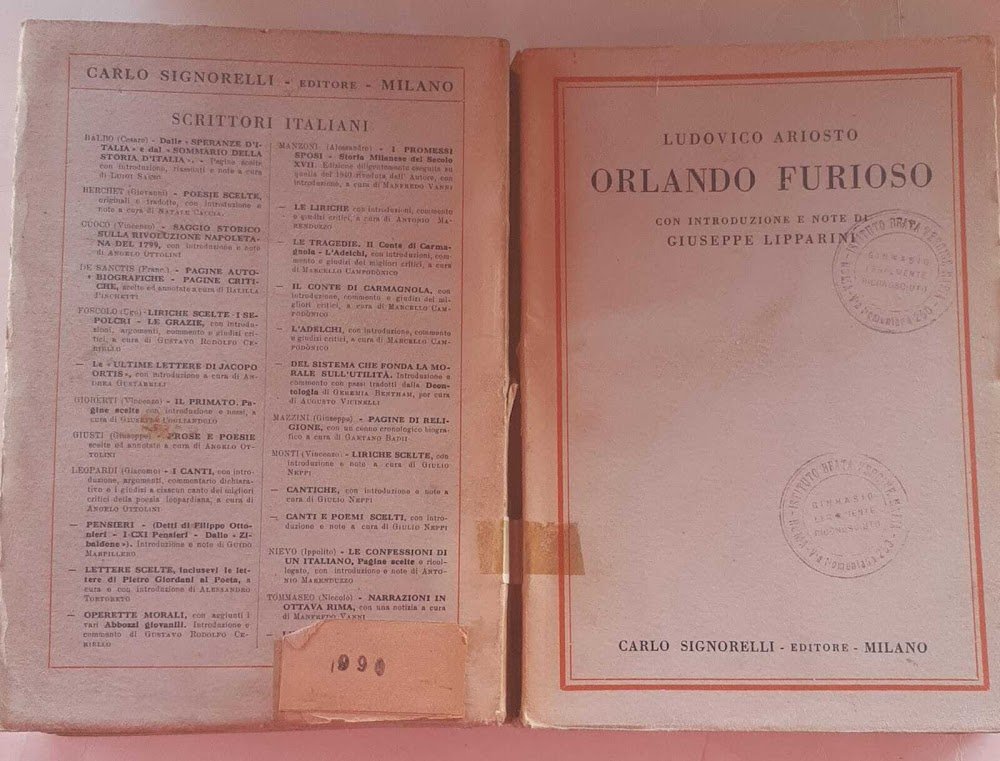 Orlando Furioso con introduzione e note di Giuseppe Lipparini