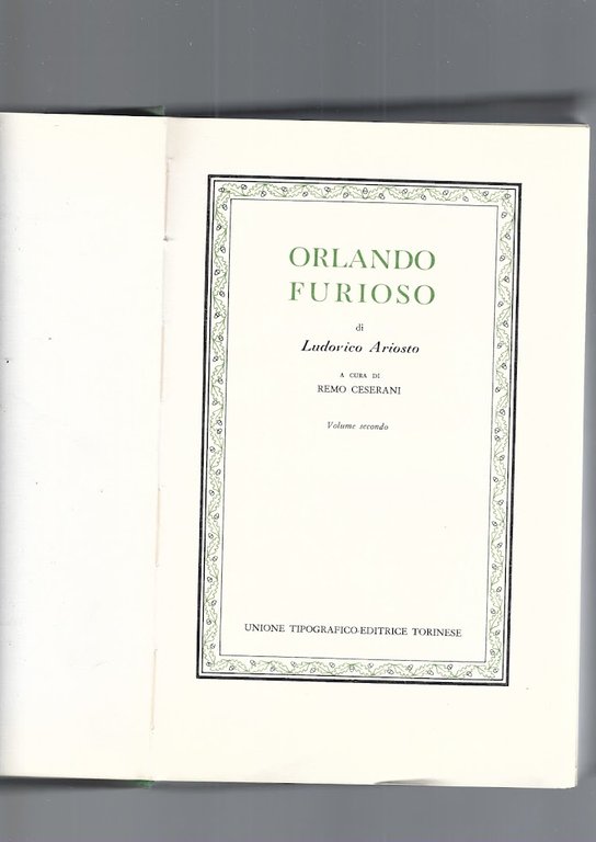ORLANDO FURIOSO,I e  II