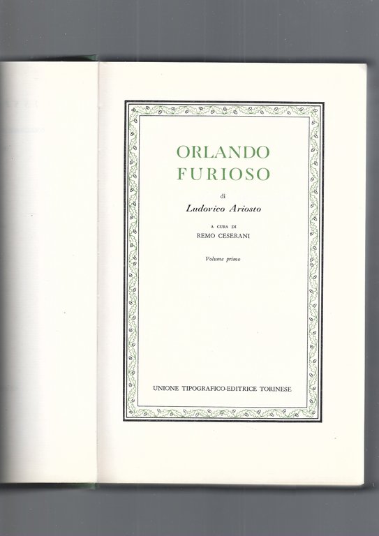 ORLANDO FURIOSO,I e II