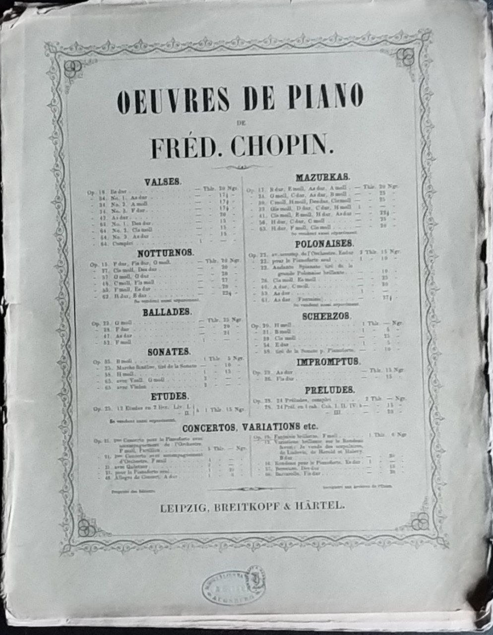 Ouvres de piano