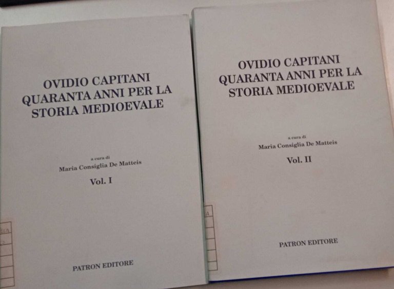 Ovidio Capitani quaranta anni per la storia medioevale vol. I e II