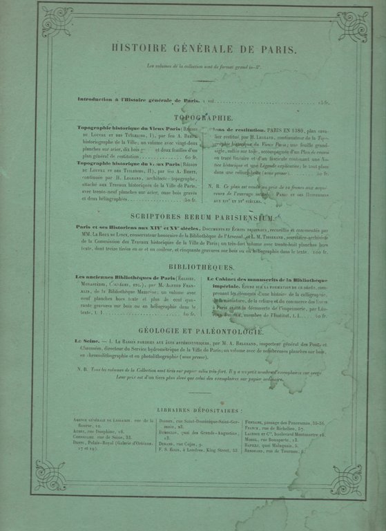 PARIS EN 1380 / PLANS DE RESTITUTION / HISTORIE GENERALE …