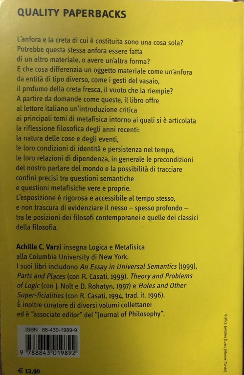 Parole, oggetti, eventi e altri argomenti di metafisica