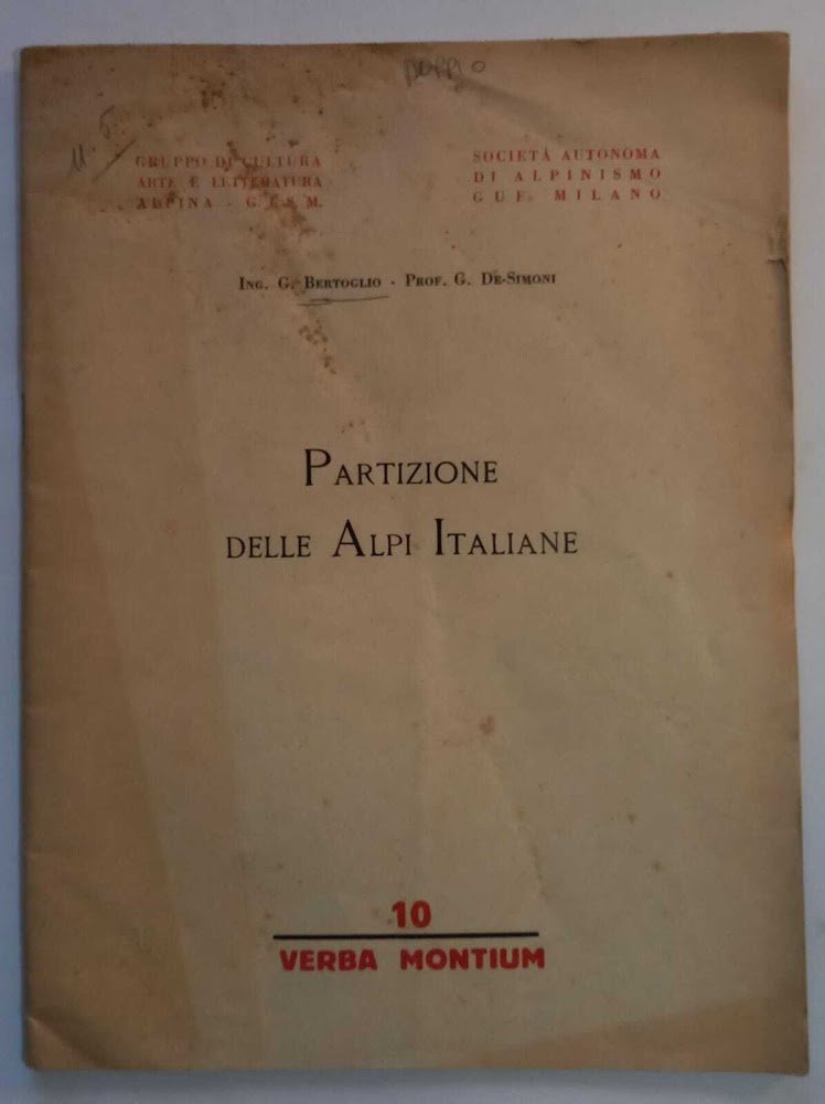 Partizione delle Alpi Italiane.