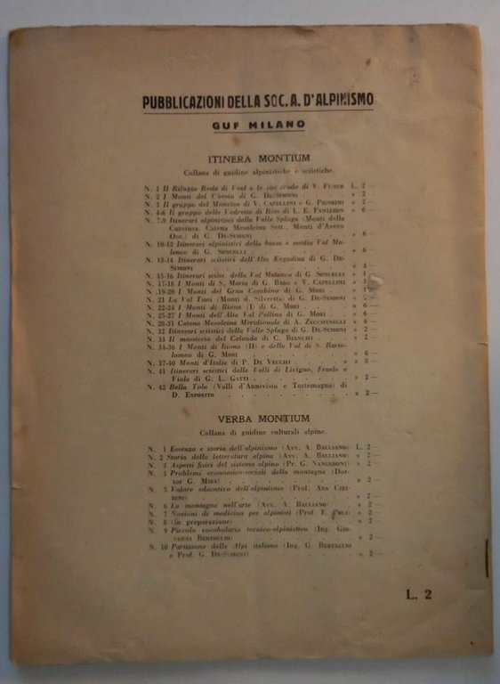 Partizione delle Alpi Italiane.