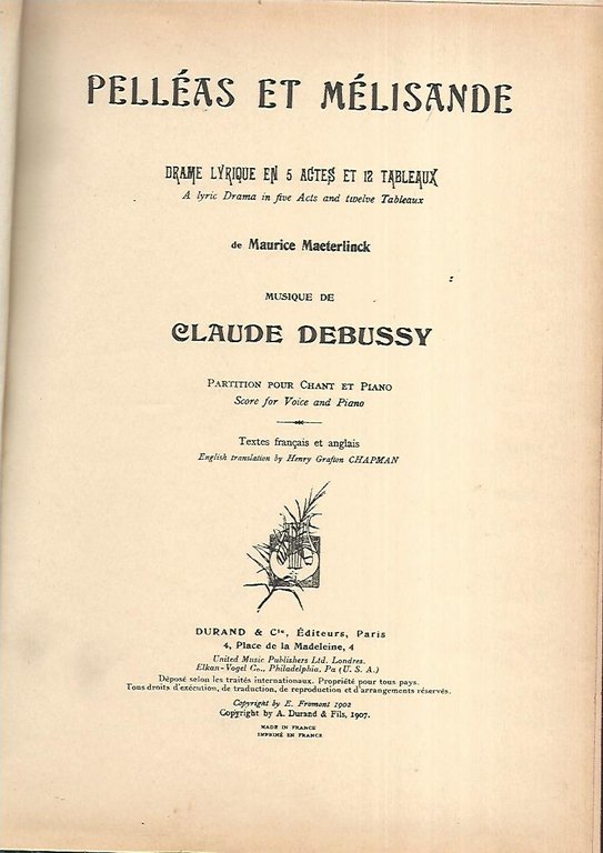 Pelleas et melisande. Partition pour chant et piano | Immagine Gallery 3