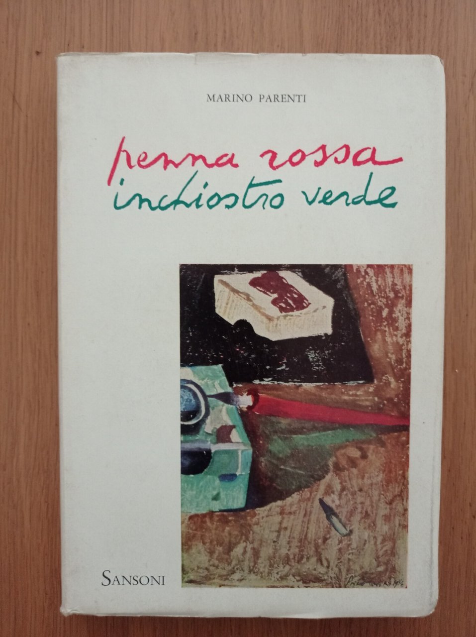 Penna rossa inchiostro verde
