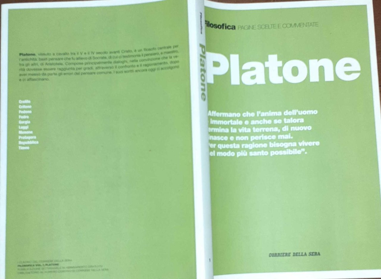 Platone. Volume 1