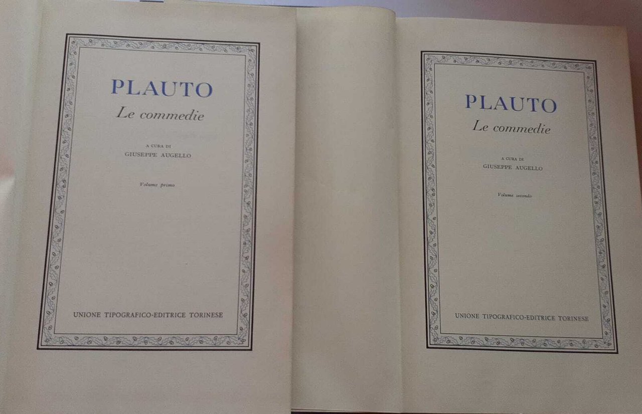 Plauto. Le commedie. Volume I.II