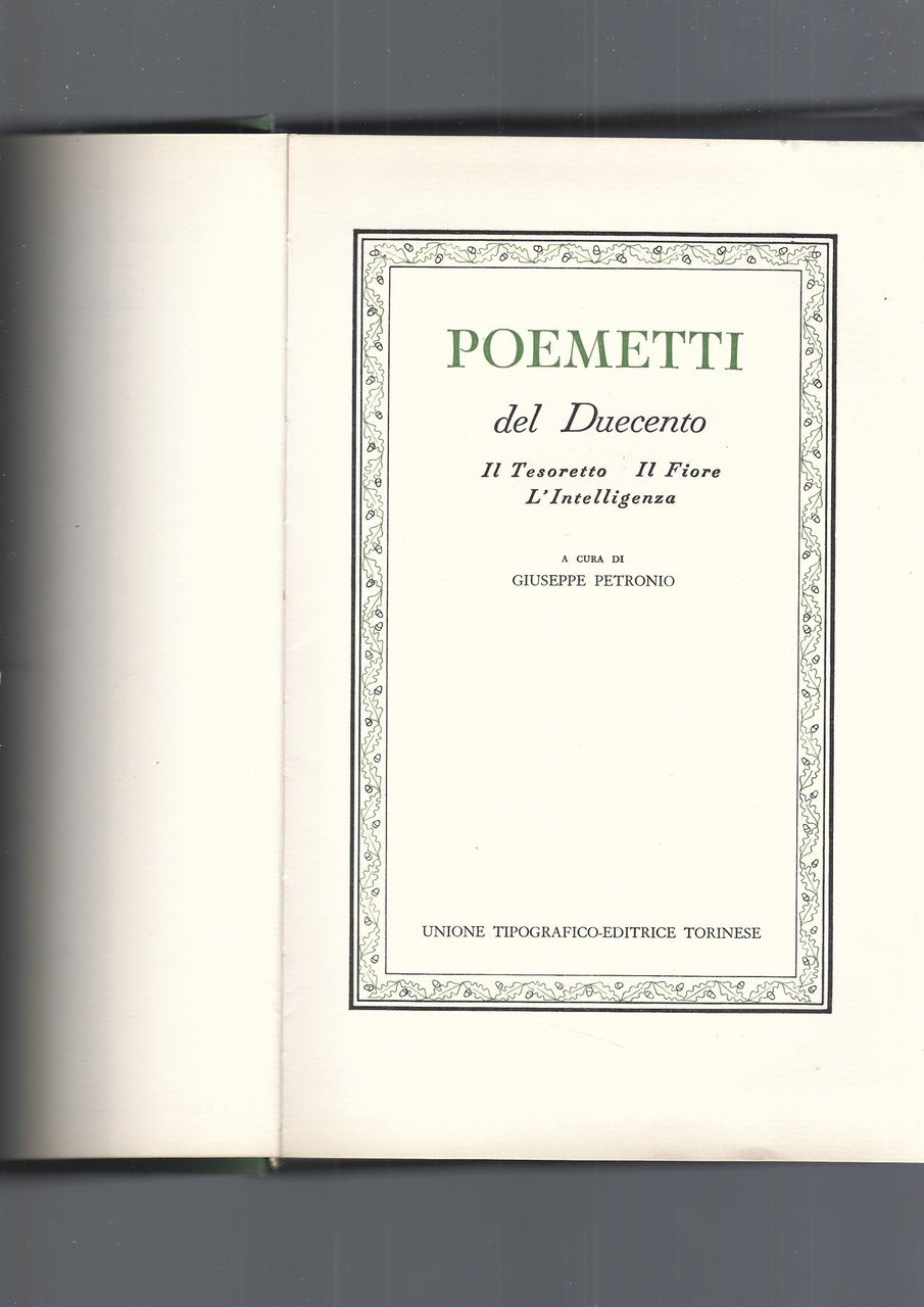 POEMETTI DEL DUECENTO