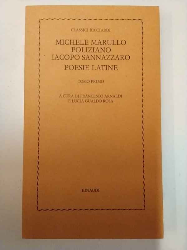 Poesie latine. Tomo primo. | Immagine principale
