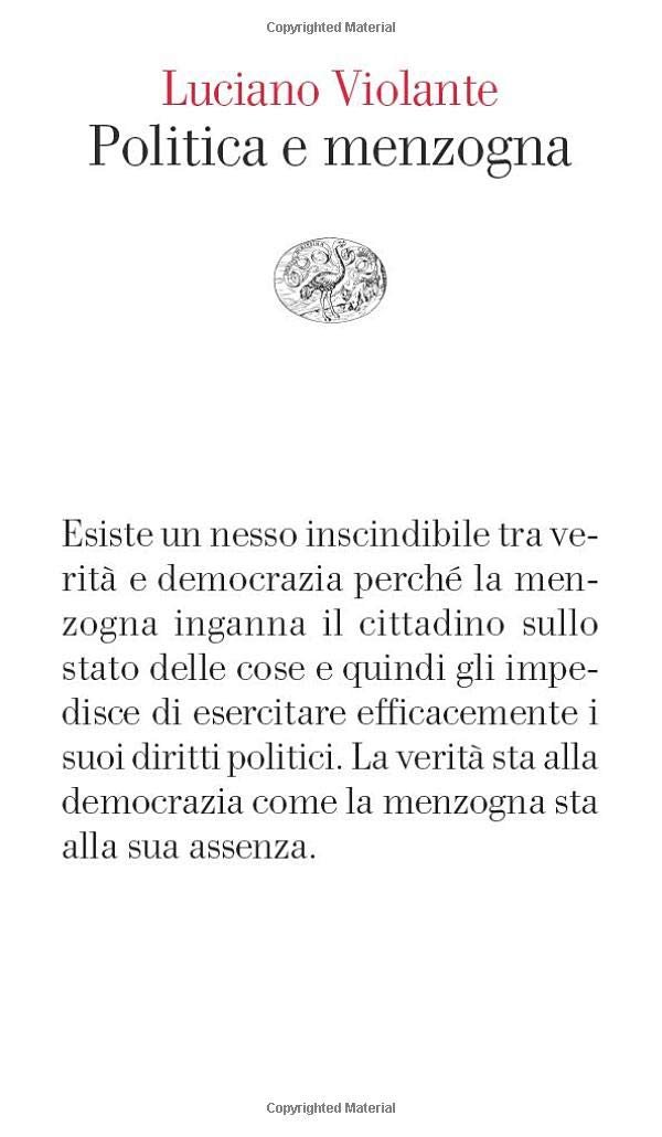 Politica e menzogna.