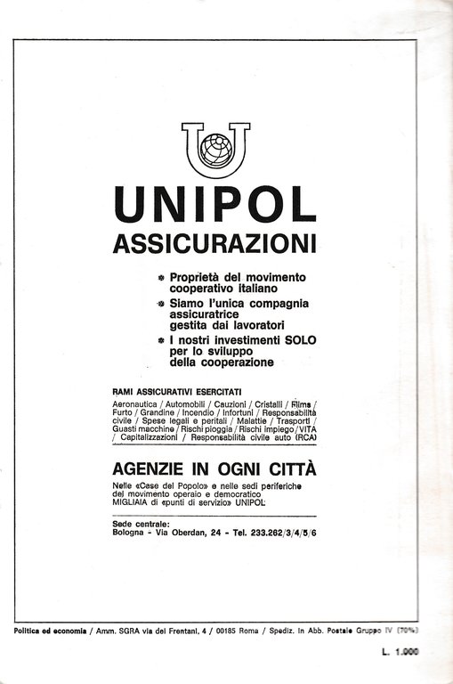 Politica ed economia 4 Agosto 1973 Rivista bimestrale | Immagine Gallery 2
