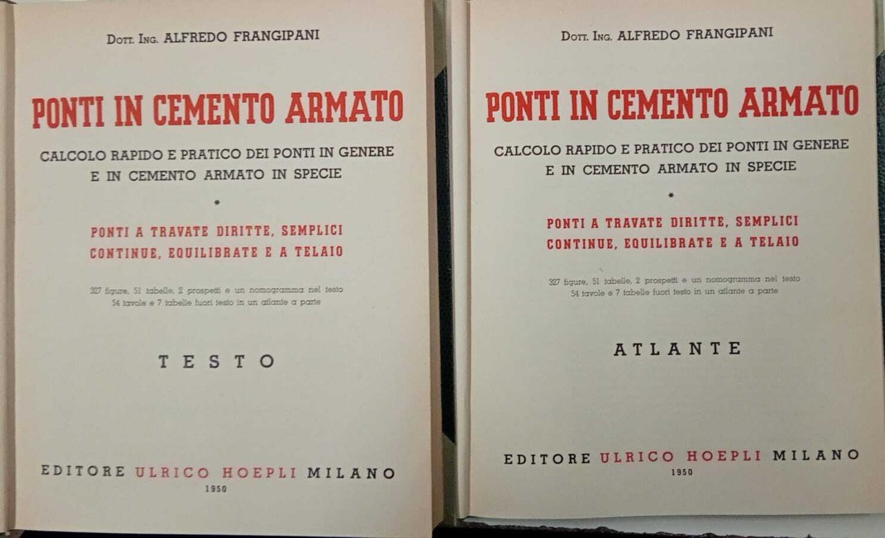 Ponti in cemento armato. Testo. Atlante (due volumi) | Immagine principale