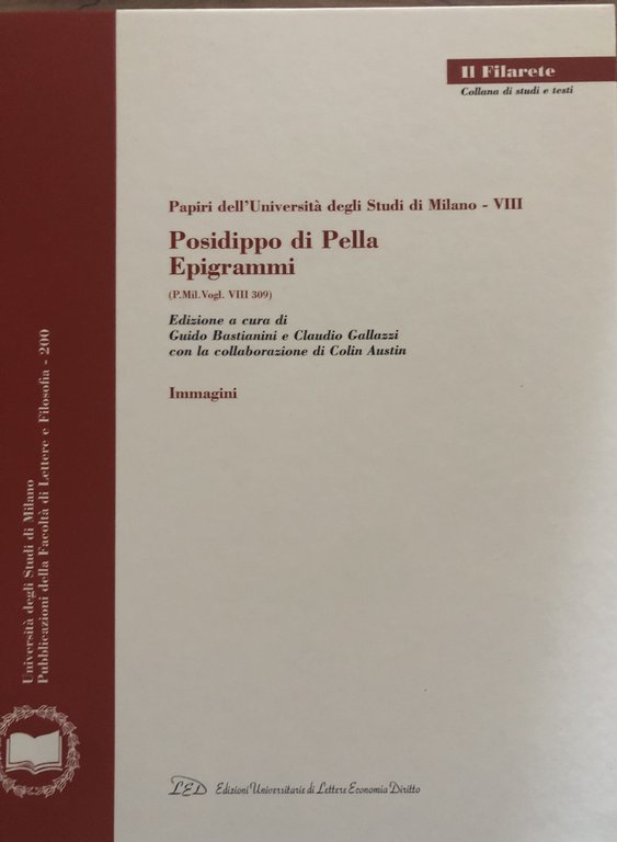 Posidippo di Pella. Epigrammi (P. Mil. Vogl. VIII 309). Con … | Immagine Gallery 2