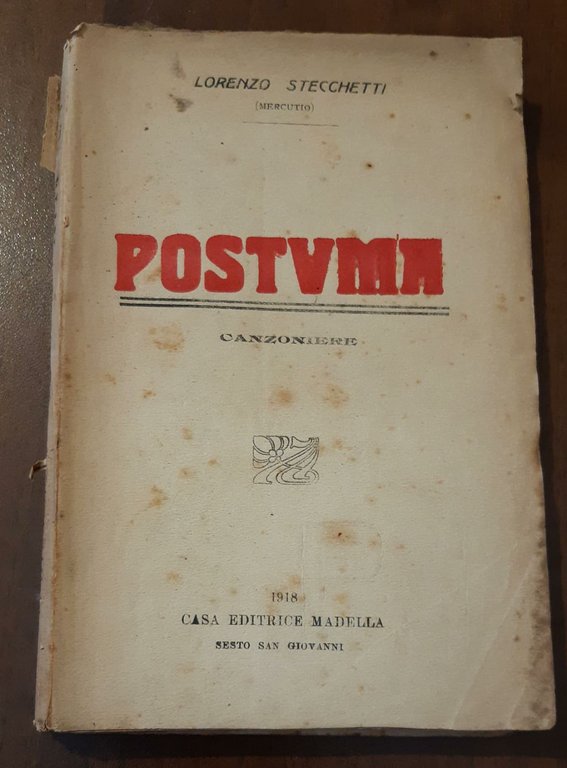 Postuma canzoniere