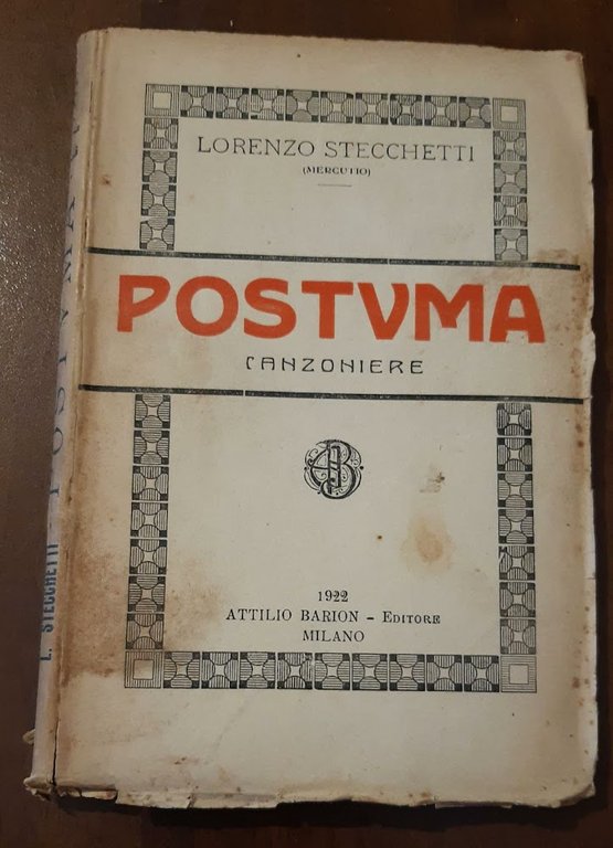 Postuma. Canzoniere 