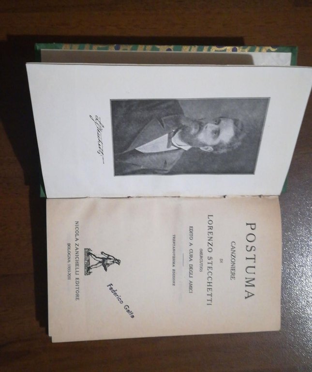 POSTUMA CANZONIERE DI LORENZO STECCHETTI