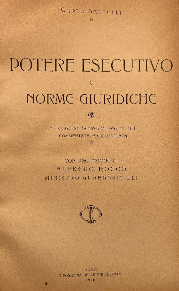 Potere esecutivo e norme giuridiche