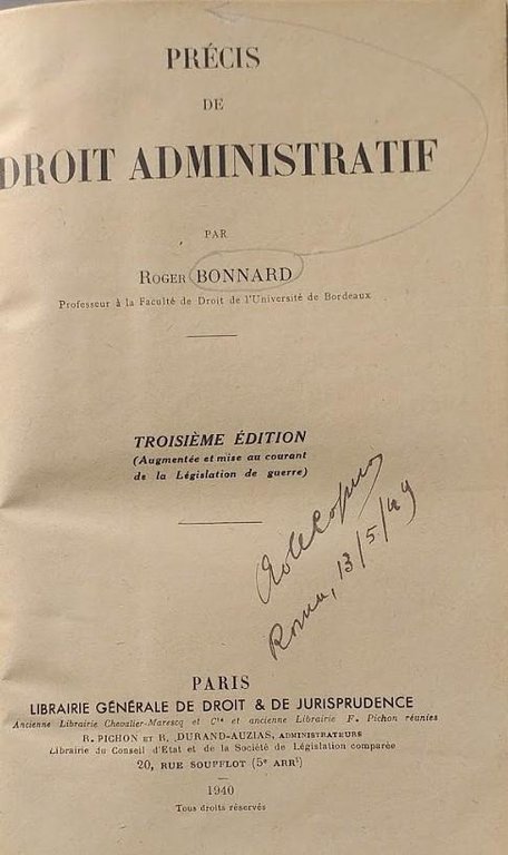 Précis de Droit Administratif