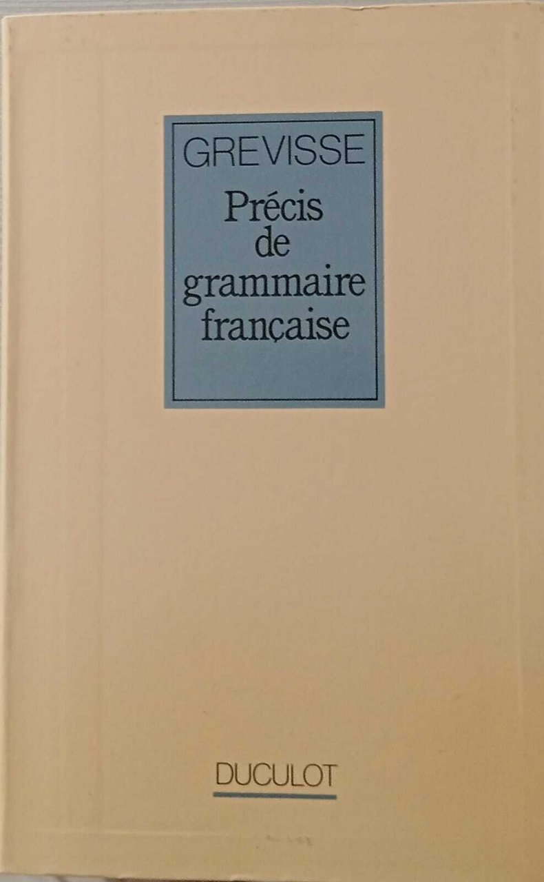 Prècis de grammaire francaise. | Immagine principale