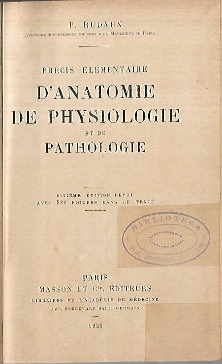 Precis elementaire d'anatomie de physiologie et de pathologie | Immagine Gallery 3